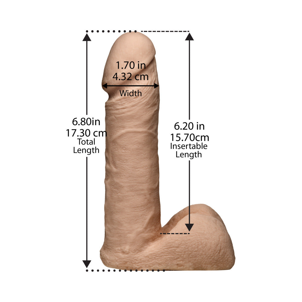 Vac-U-Lock 7&quot; Ultraskyn Dildo with Ultra Harness - Beige