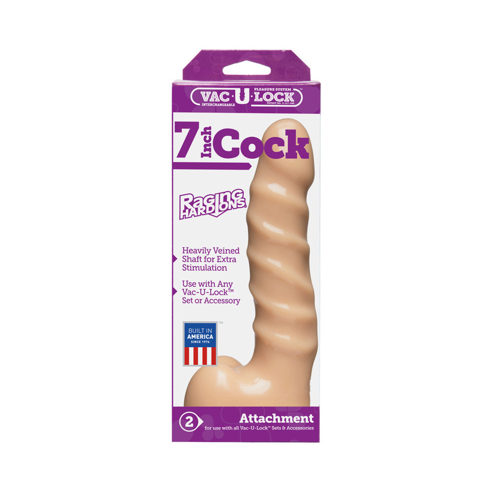 Vac-U-Lock 7" Raging Hard-Ons Cock - Beige
