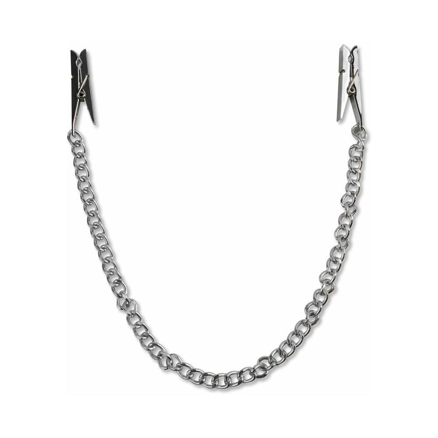 Fetish Fantasy Series Nipple Chain Clamps - Silver