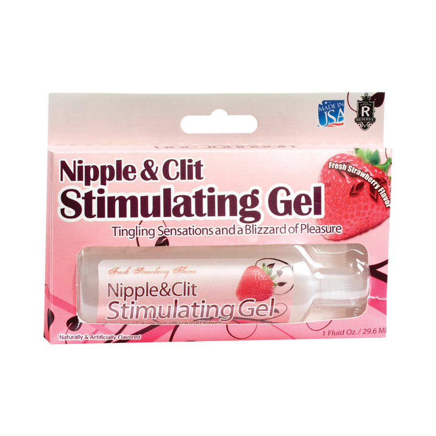 Nipple &amp; Clit Stimulating Gel Strawberry 1oz