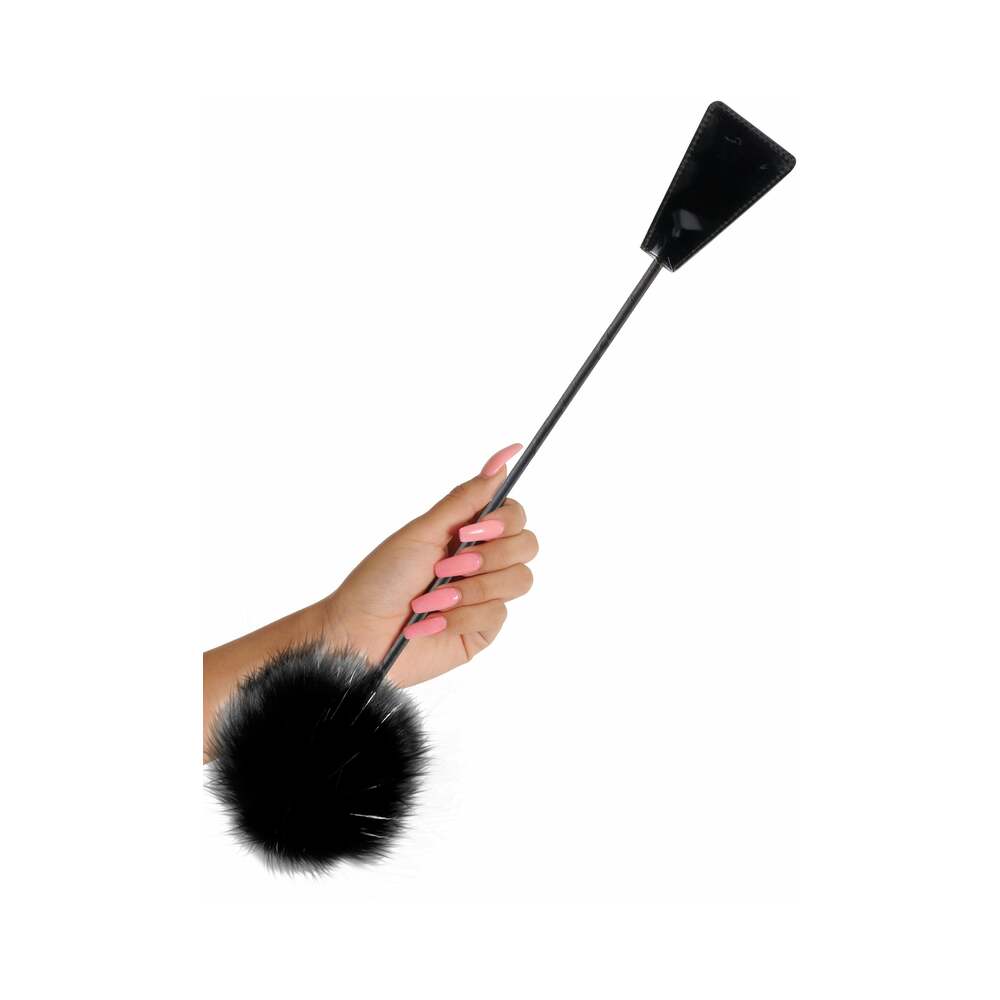 Fetish Fantasy Feather Crop Black