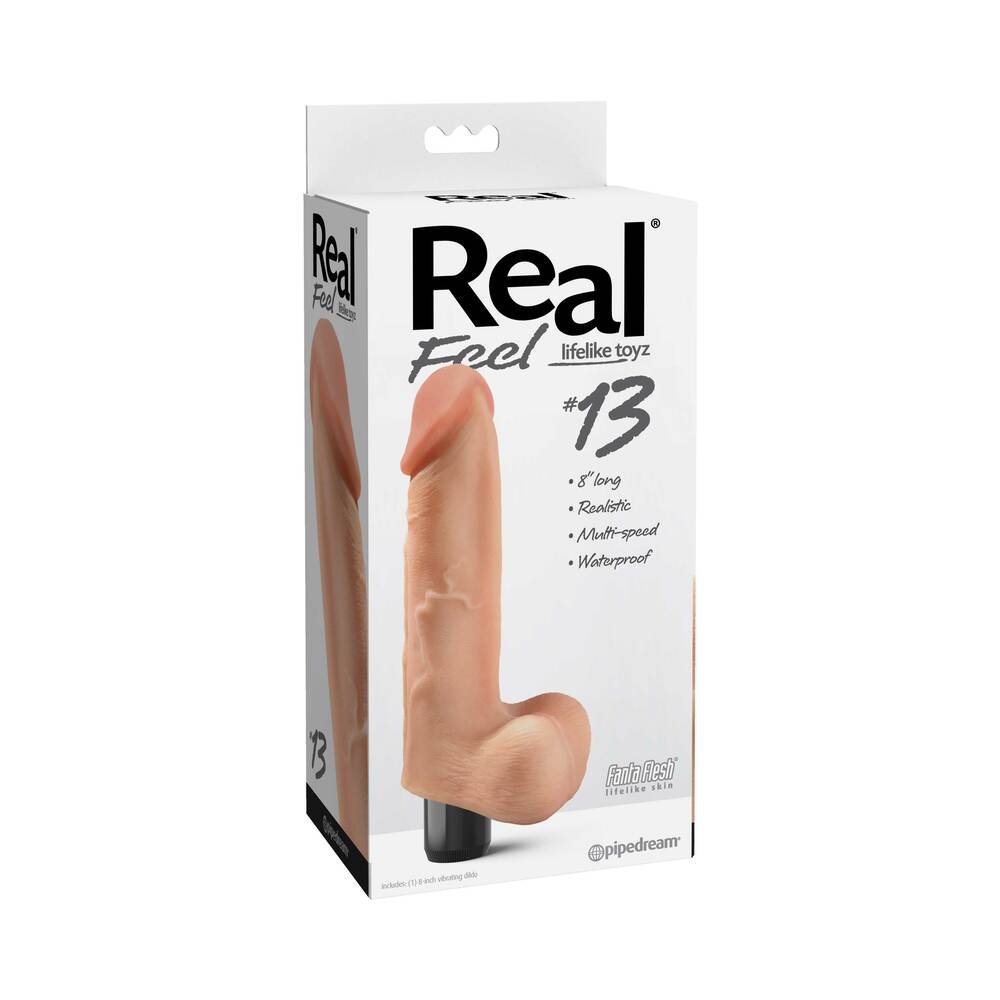 Real Feel No 13 Beige Vibrating Dildo