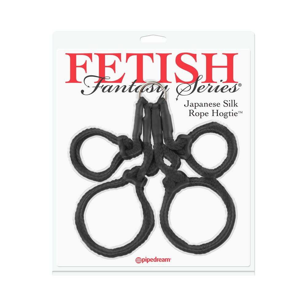 Fetish Fantasy Series Japanese Silk Rope Hogtie - Black