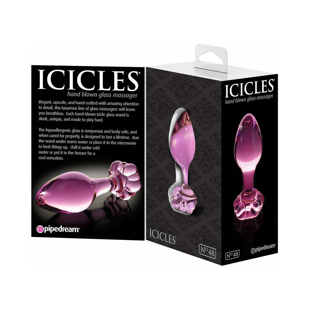 Icicles No 48 Pink Glass Butt Plug