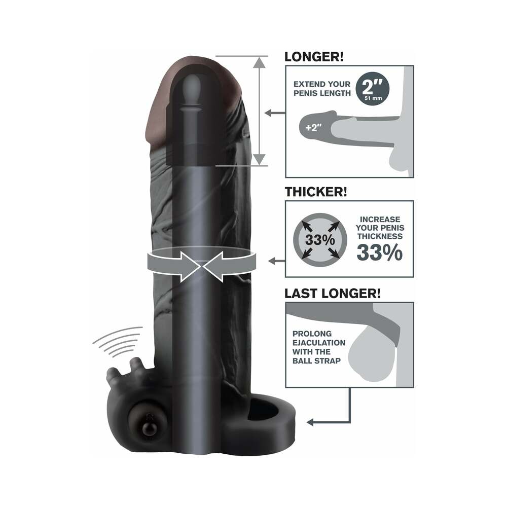 Vibrating Real Feel 2 Inches Extension
