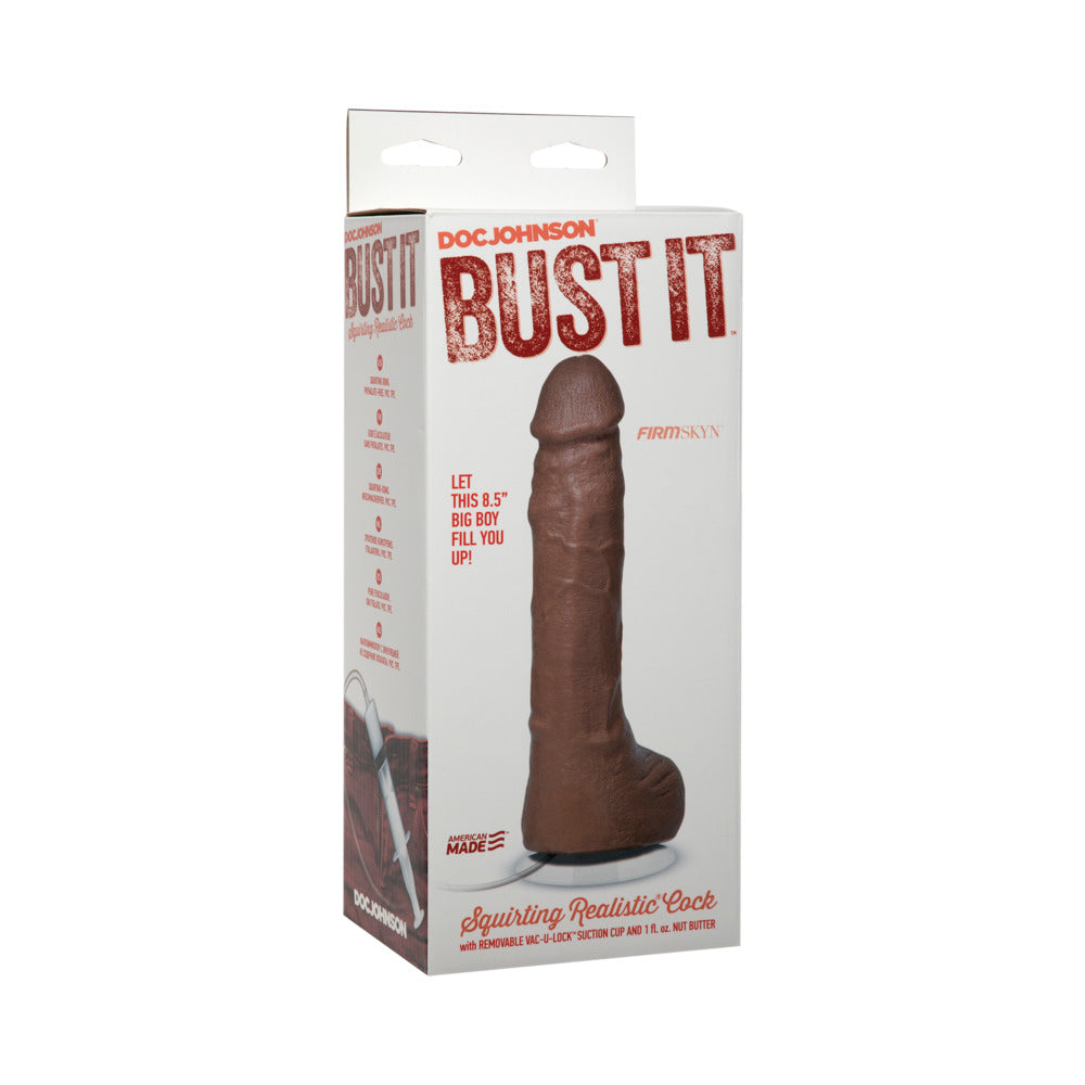 Bust It Squirting Realistic Cock Brown