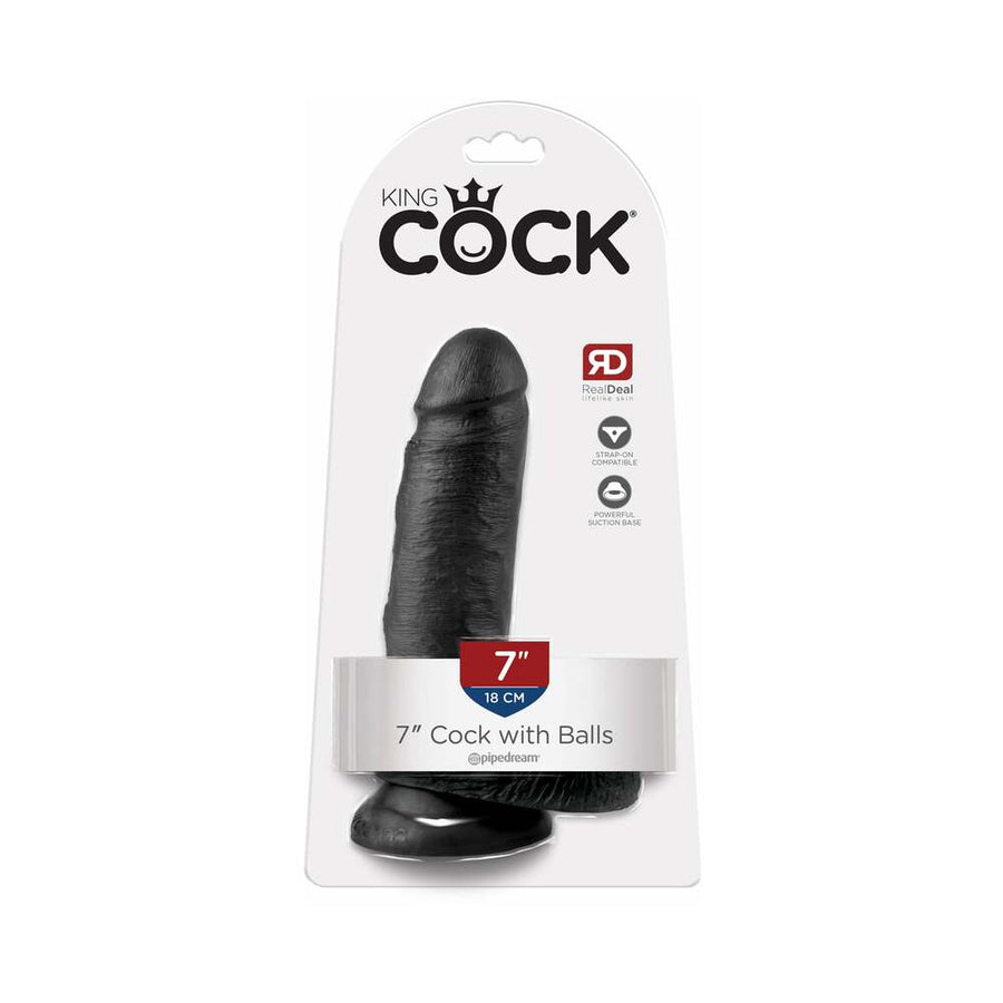 King Cock 7 inch Realistic Dildo with Balls
