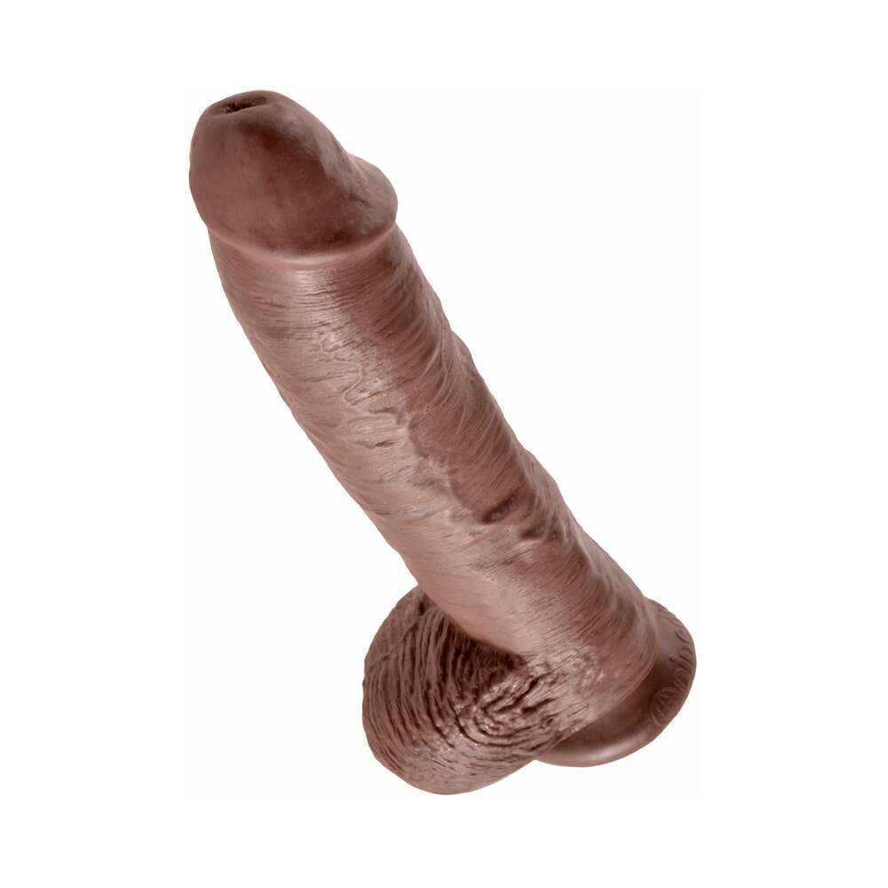 10 Inches C*ck Balls - Brown