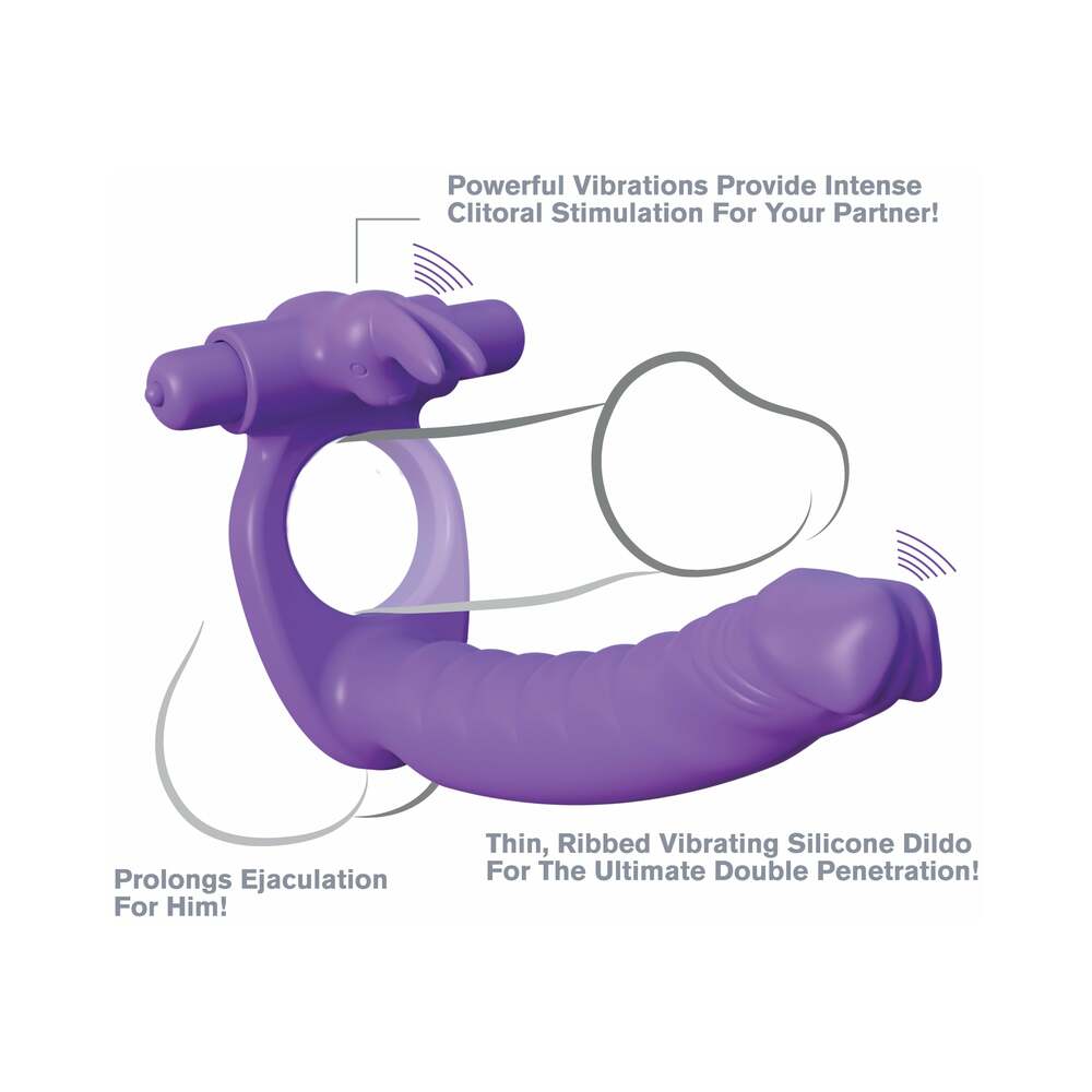 Fcr Silicone Double Pene Rabbit Purple