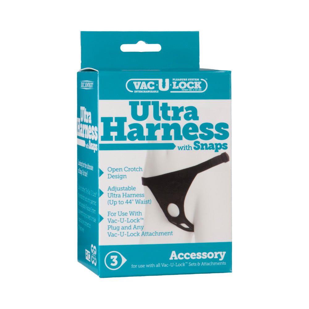 Vac-U-Lock Ultra Harness 2 With Snaps Black