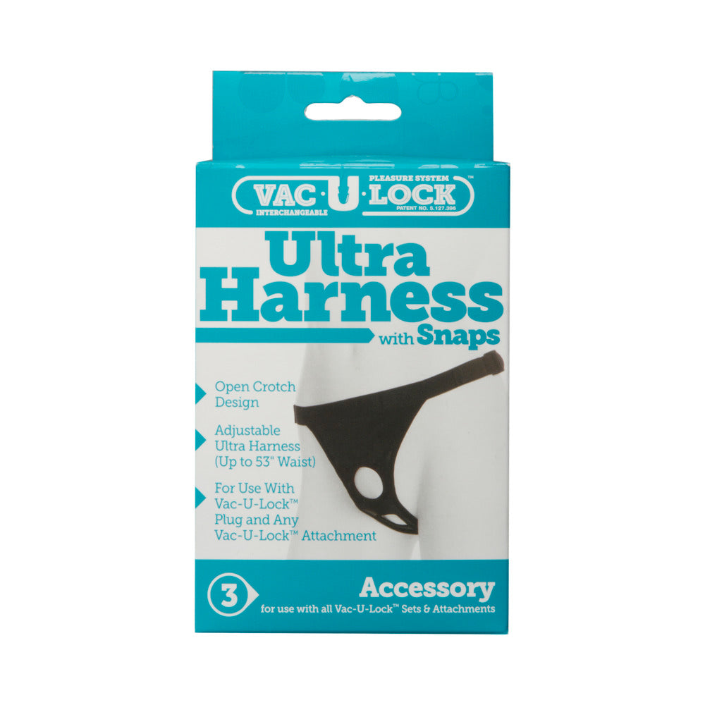 Vac-U-Lock Ultra Harness 2 With Snaps Black