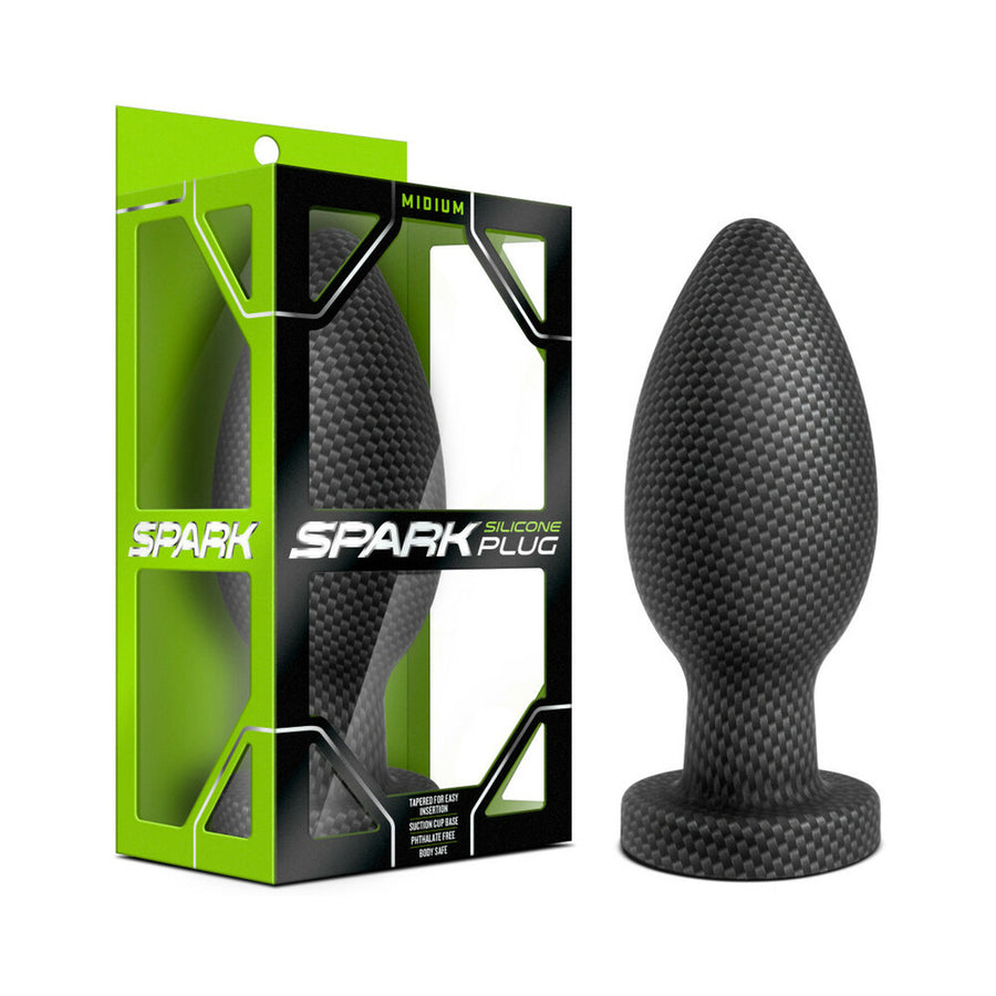 Spark - Silicone Plug - Medium - Carbon Fiber