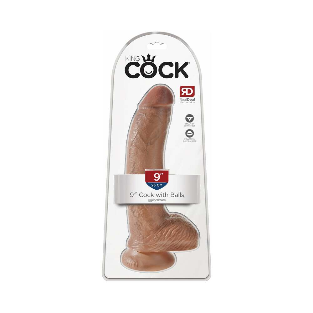 King Cock 9 Inch Dildo With Balls