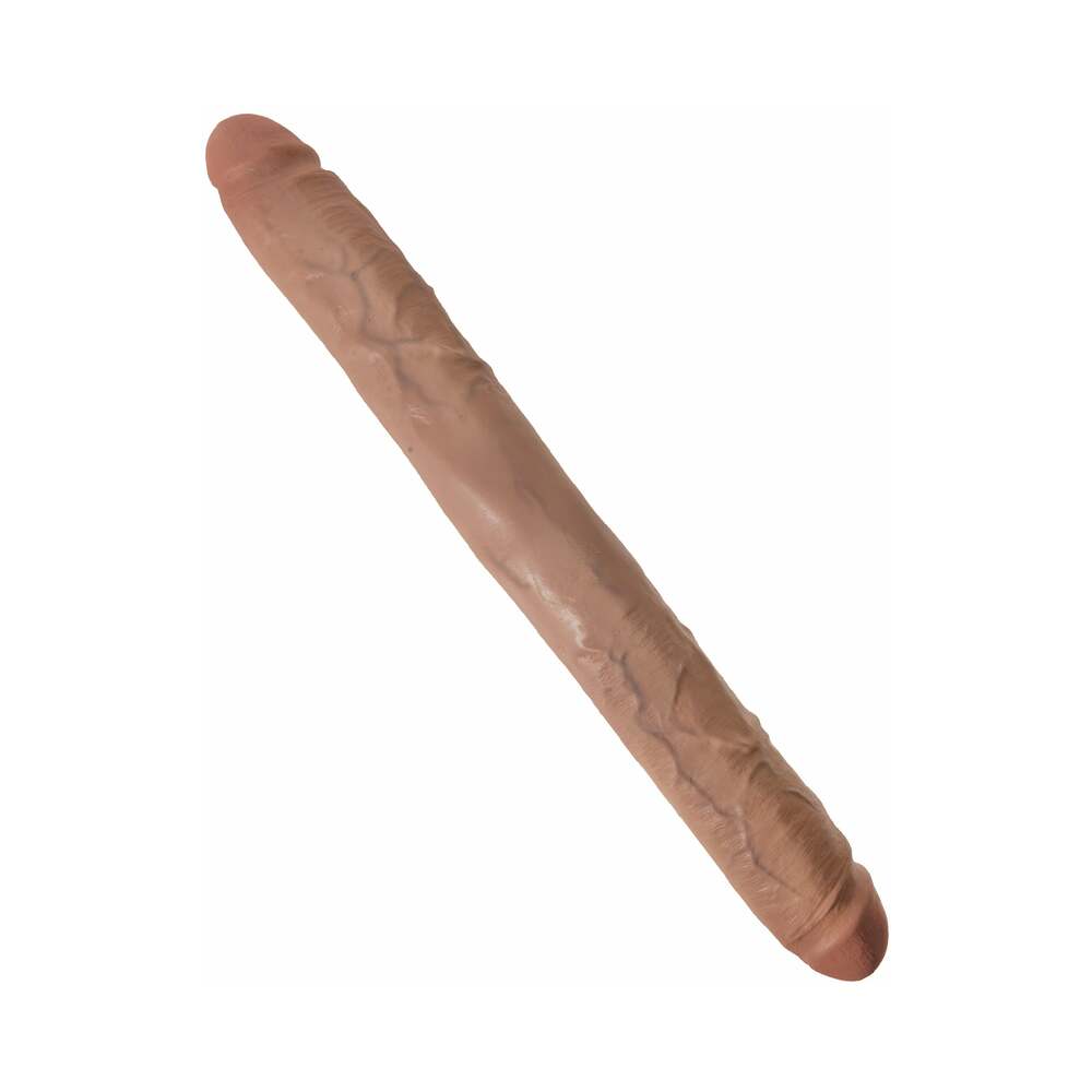 King Cock 16" Thick Double Dildo - Tan