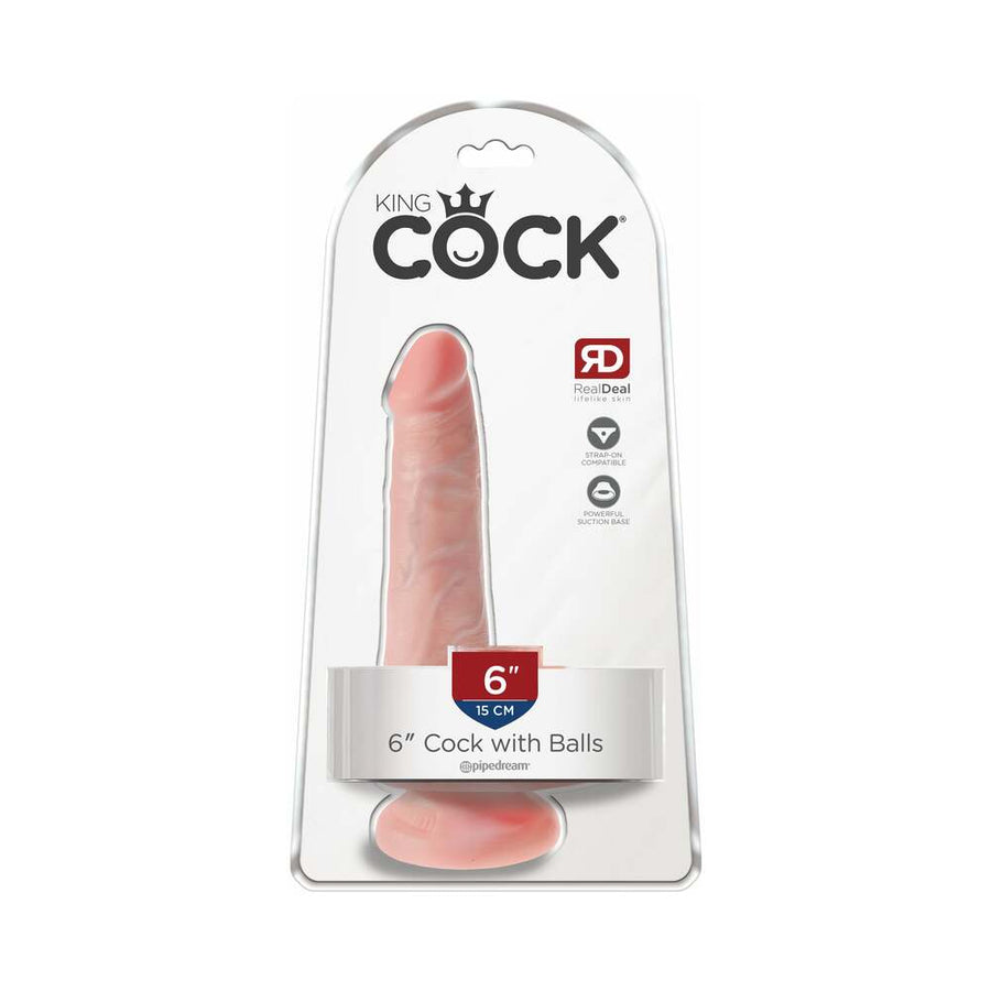 King Cock 6in Cock With Balls