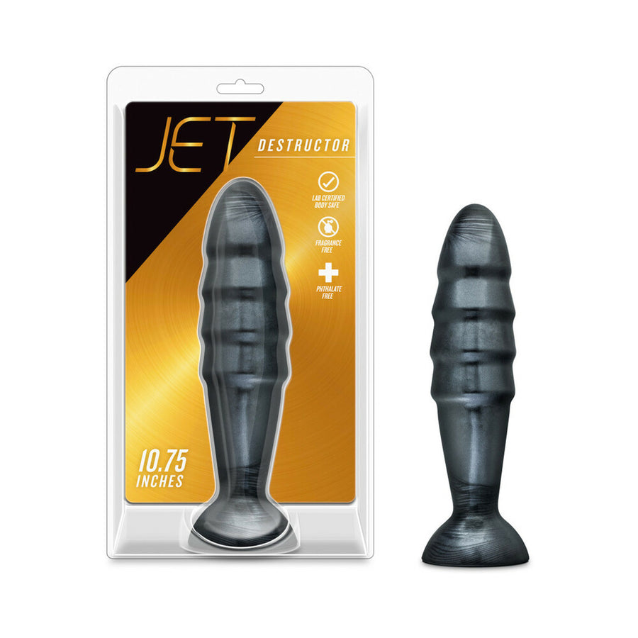 Jet Destructor Carbon Metallic Black Butt Plug
