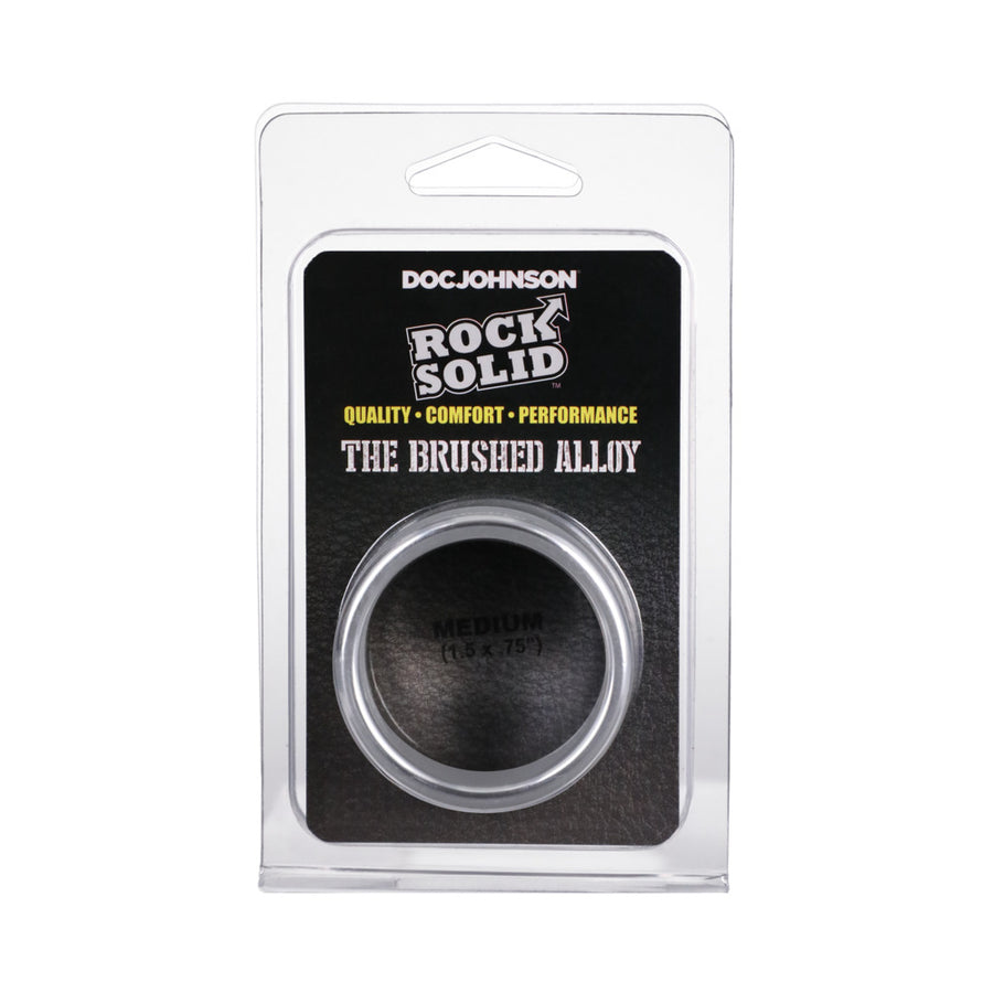 Rock Solid Brushed Alloy Medium (1.5in X .75in) Silver