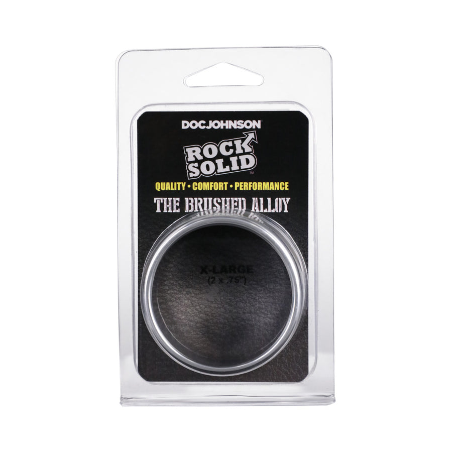 Rock Solid Brushed Alloy X-large (2in X .75in) Silver