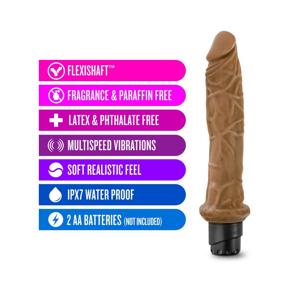 Dr. Skin - Cock Vibe 8 - 9.75 Inch Vibrating Cock Mocha