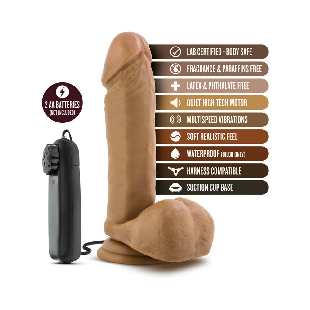 Loverboy - Soccer Champ - Vibrating 8 Inch Realistic Dildo - Mocha