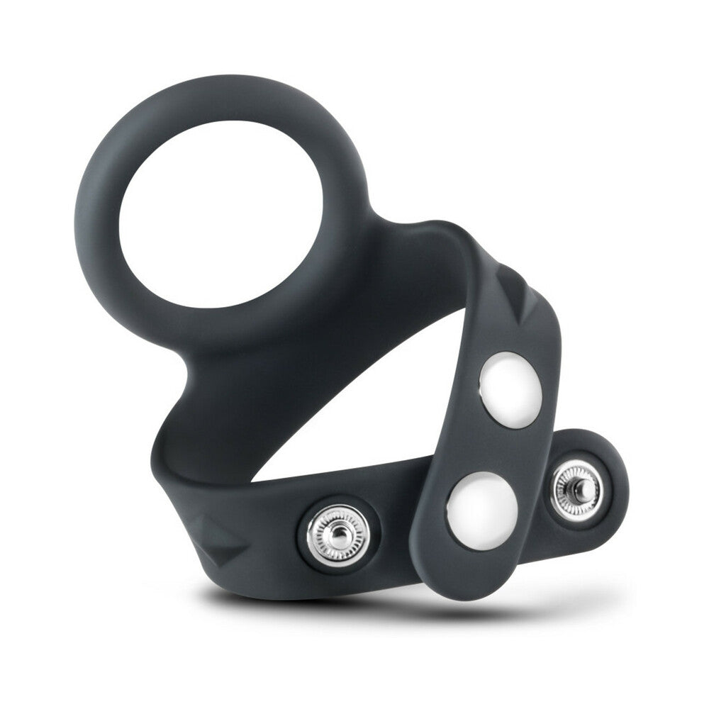 Performance - Vs7 - Silicone Cock & Ball Strap Large - Black