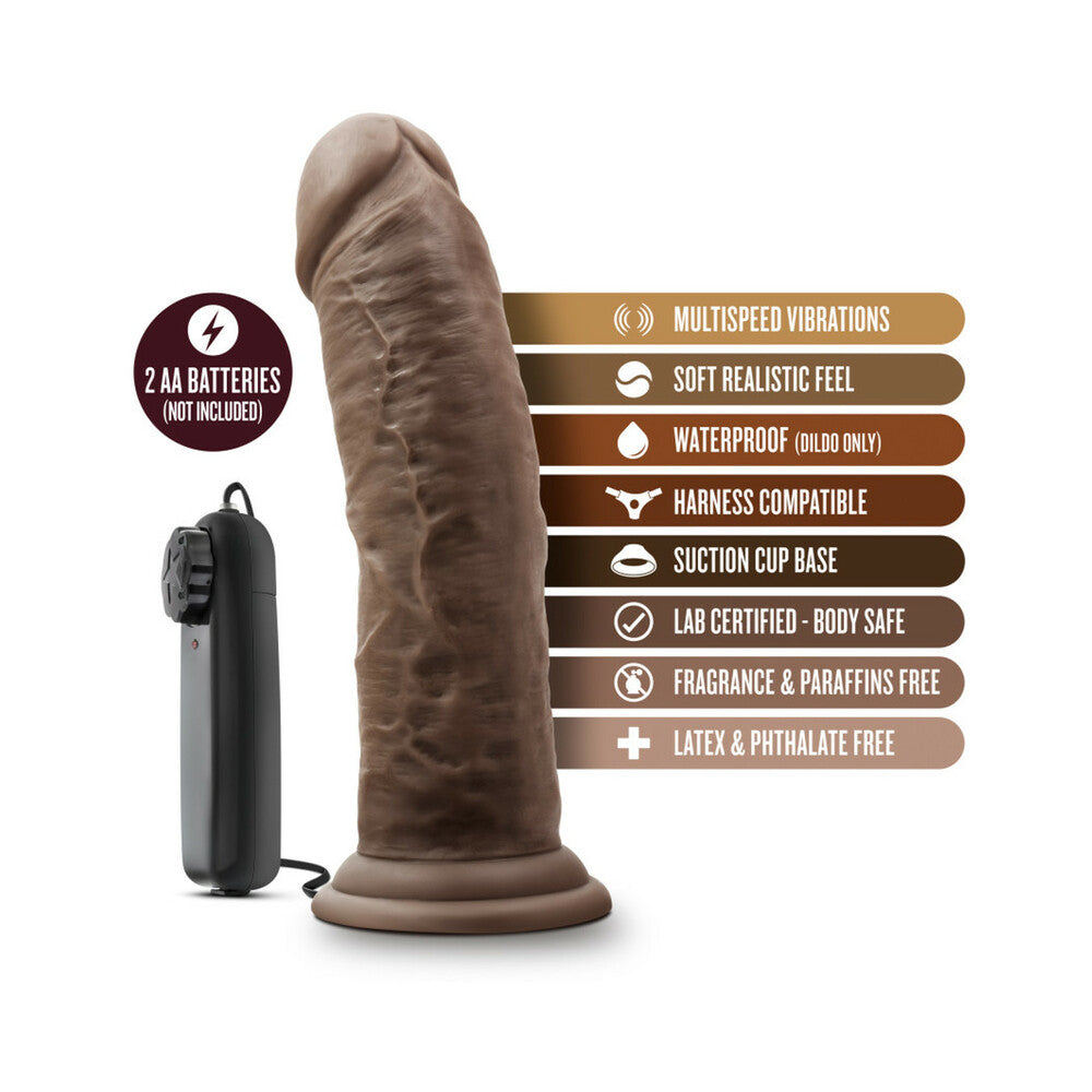 Dr. Skin - Dr. Joe - 8 Inch Vibrating Cock With Suction Cup - Mocha