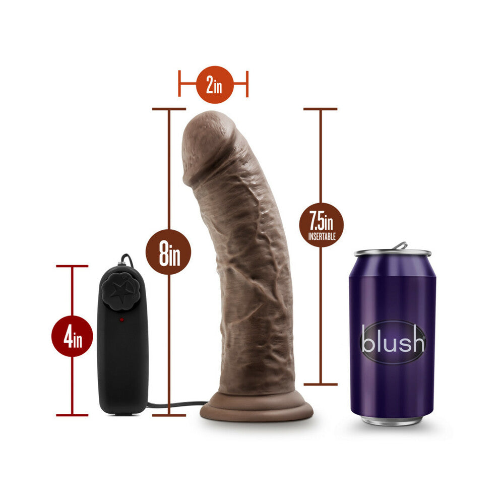 Dr. Skin - Dr. Joe - 8 Inch Vibrating Cock With Suction Cup - Mocha