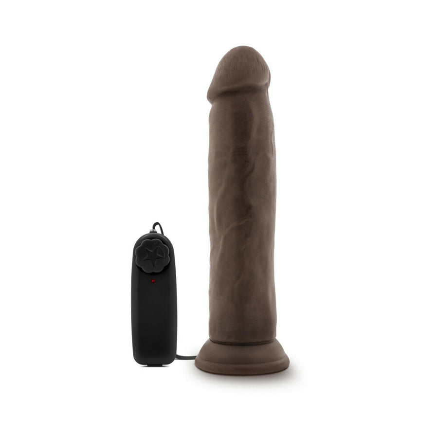 Dr. Skin - Dr. Throb - 9.5in Vibrating Realistic Cock With Suction Cup - Chocolate