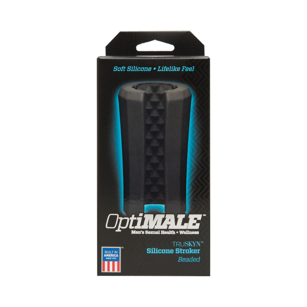 Optimale Truskyn Silicone Stroker Beaded Black