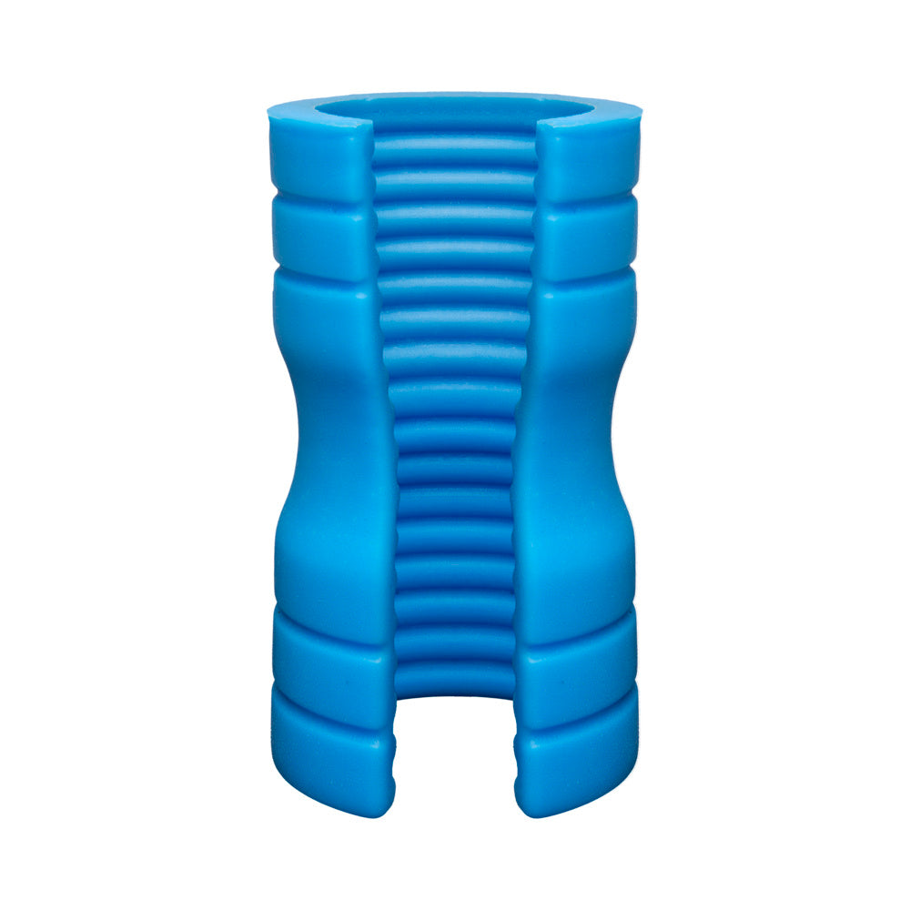 Optimale Truskyn Silicone Stroker Ribbed Blue
