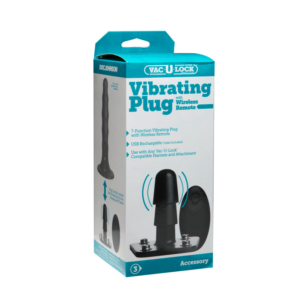 Vac-U-Lock Vibrating Plug with Wireless Remote