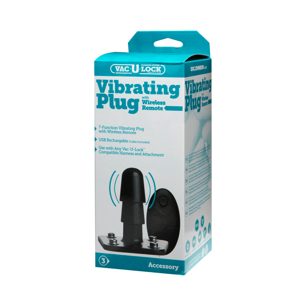 Vac-U-Lock Vibrating Plug With Wireless Remote