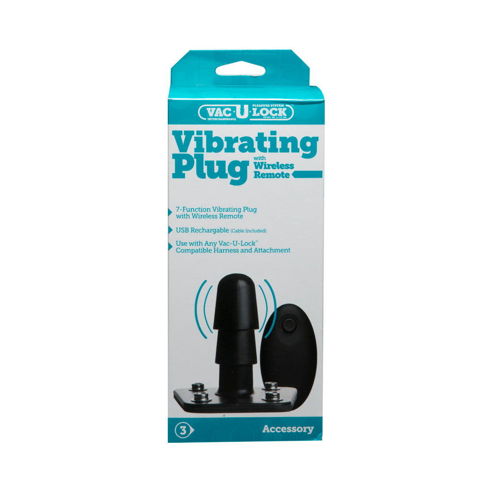 Vac-U-Lock Vibrating Plug With Wireless Remote