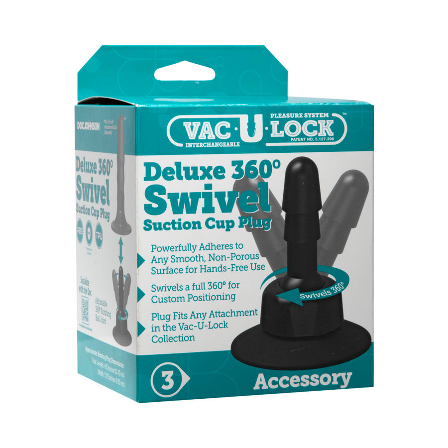 Vac-U-Lock Deluxe 360 Degree Swivel Suction Cup Plug
