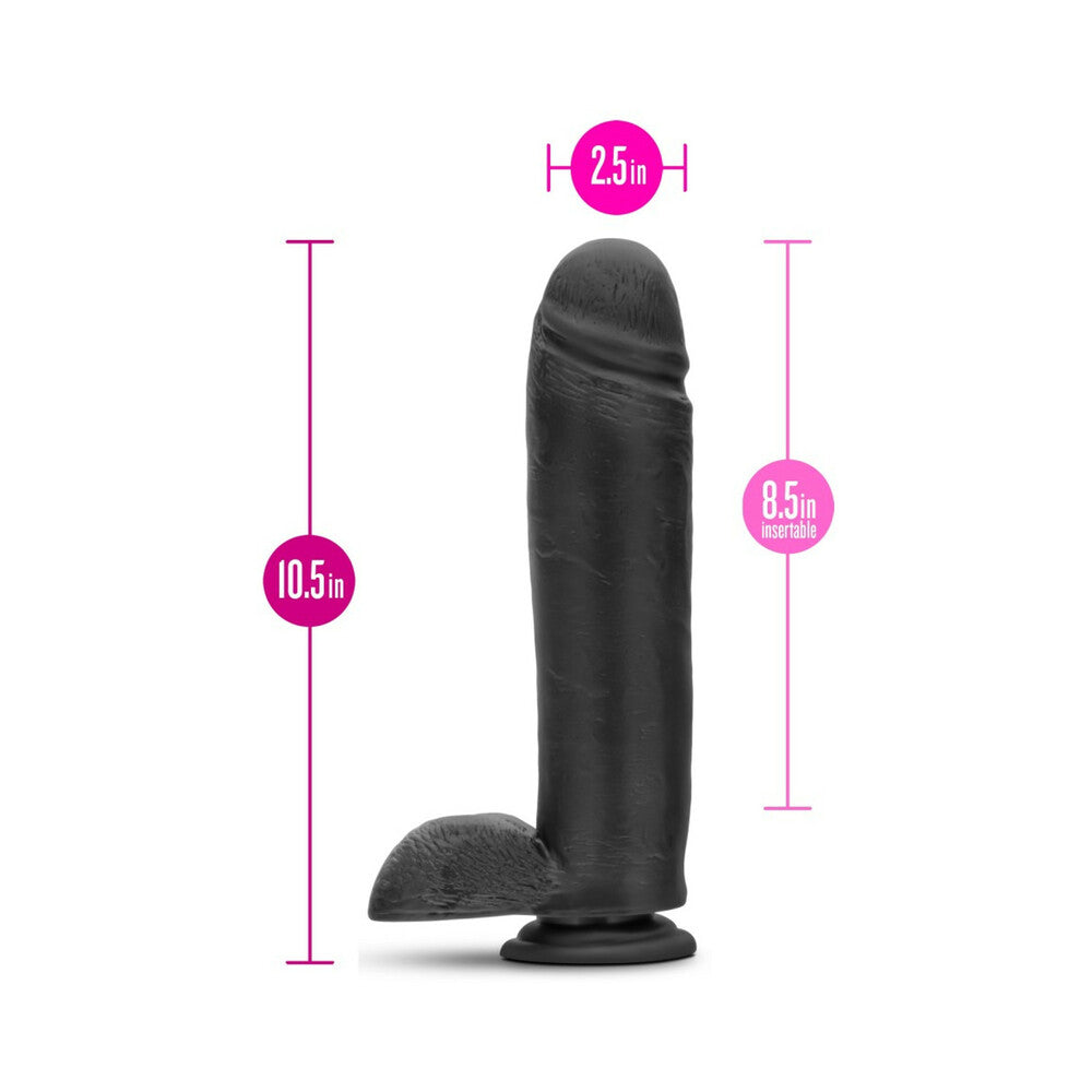 Au Natural - Bold - Huge - 10.5 Inch Dildo - Black