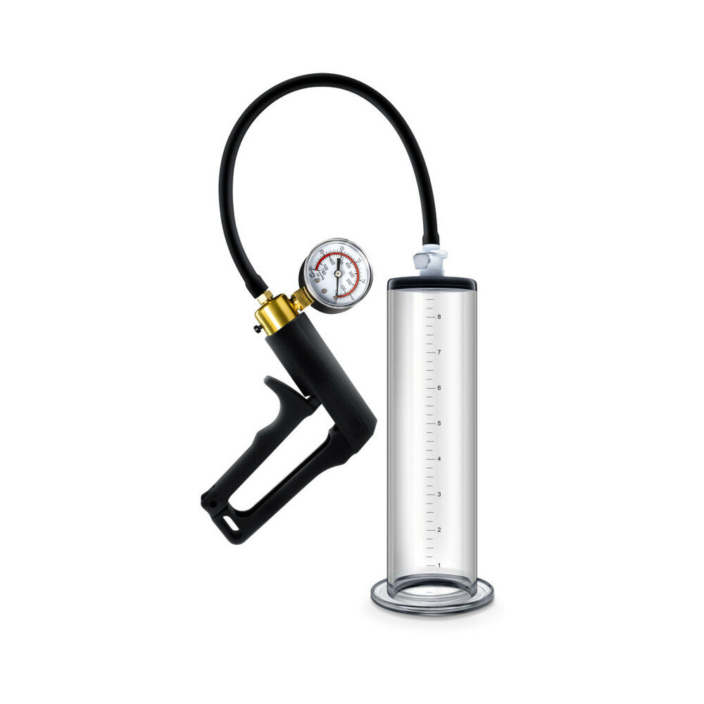 Performance - Vx7 Vacuum Penis Pump With Brass Trigger & Pressure Gauge - Clear
