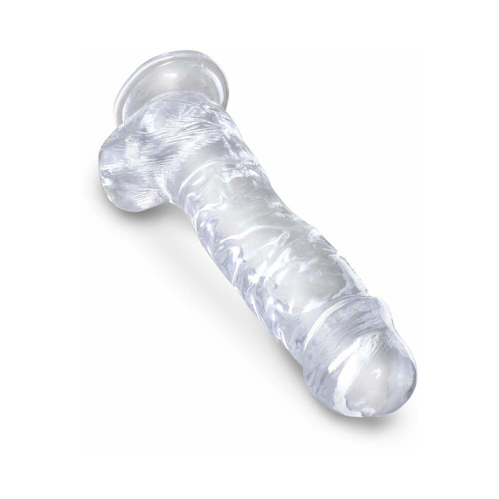 King Cock Clear 8in Cock with Balls