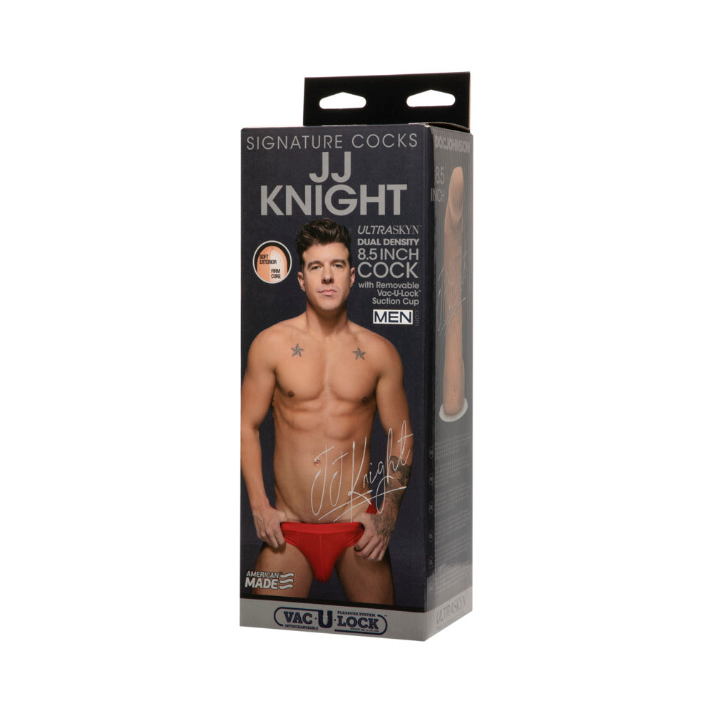 Signature Cocks Jj Knight 8.5 Inch Ultraskyn Cock With Removable Vac-U-Lock Suction Cup Vanilla