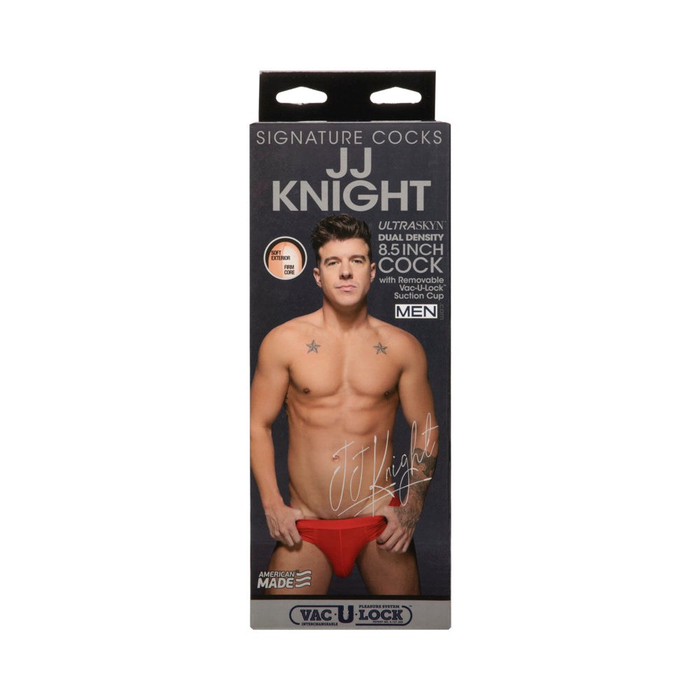 Signature Cocks Jj Knight 8.5 Inch Ultraskyn Cock With Removable Vac-U-Lock Suction Cup Vanilla
