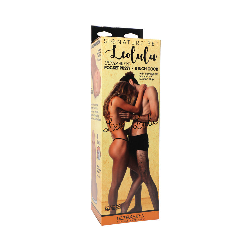 Leolulu - Leo Ultraskyn Pocket Pussy & Lulu 8 Inch Ultraskyn C*ck With Removable Vac-U-Lock Plug