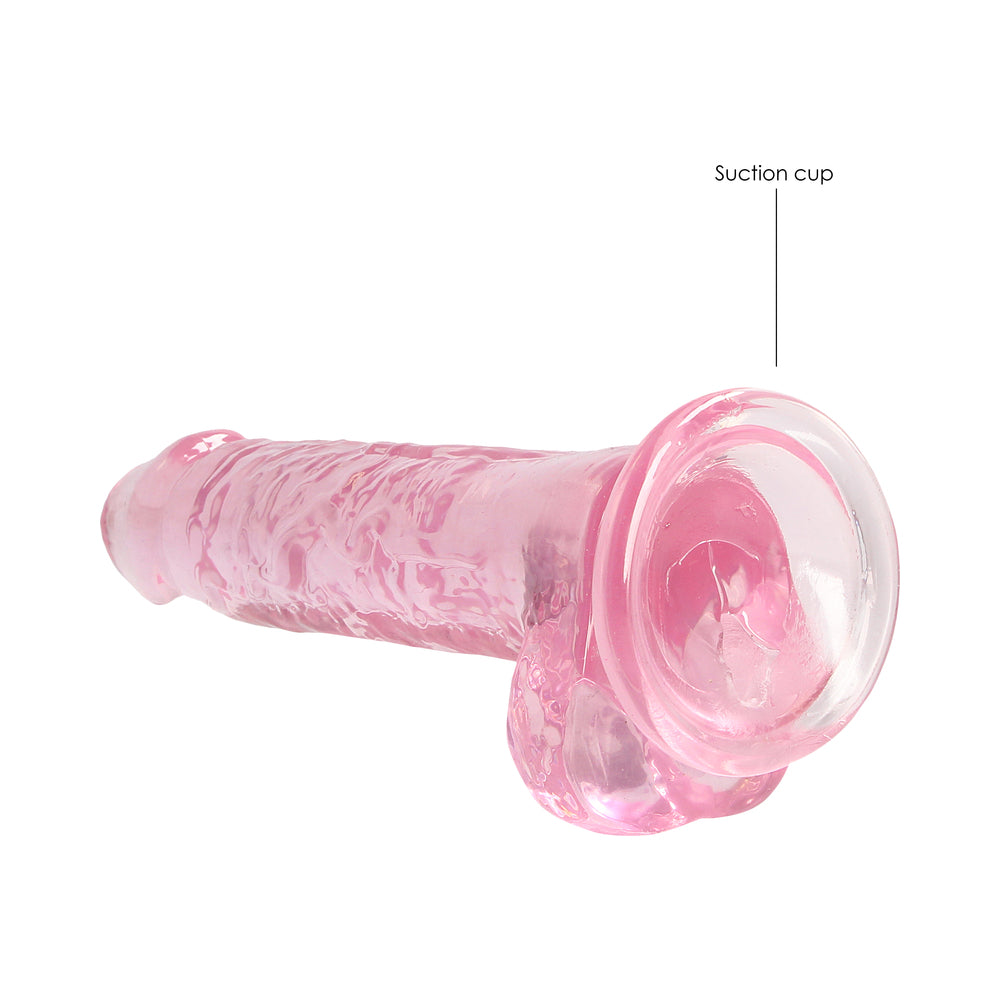 Realrock Realistic Dildo With Balls 7" Pink