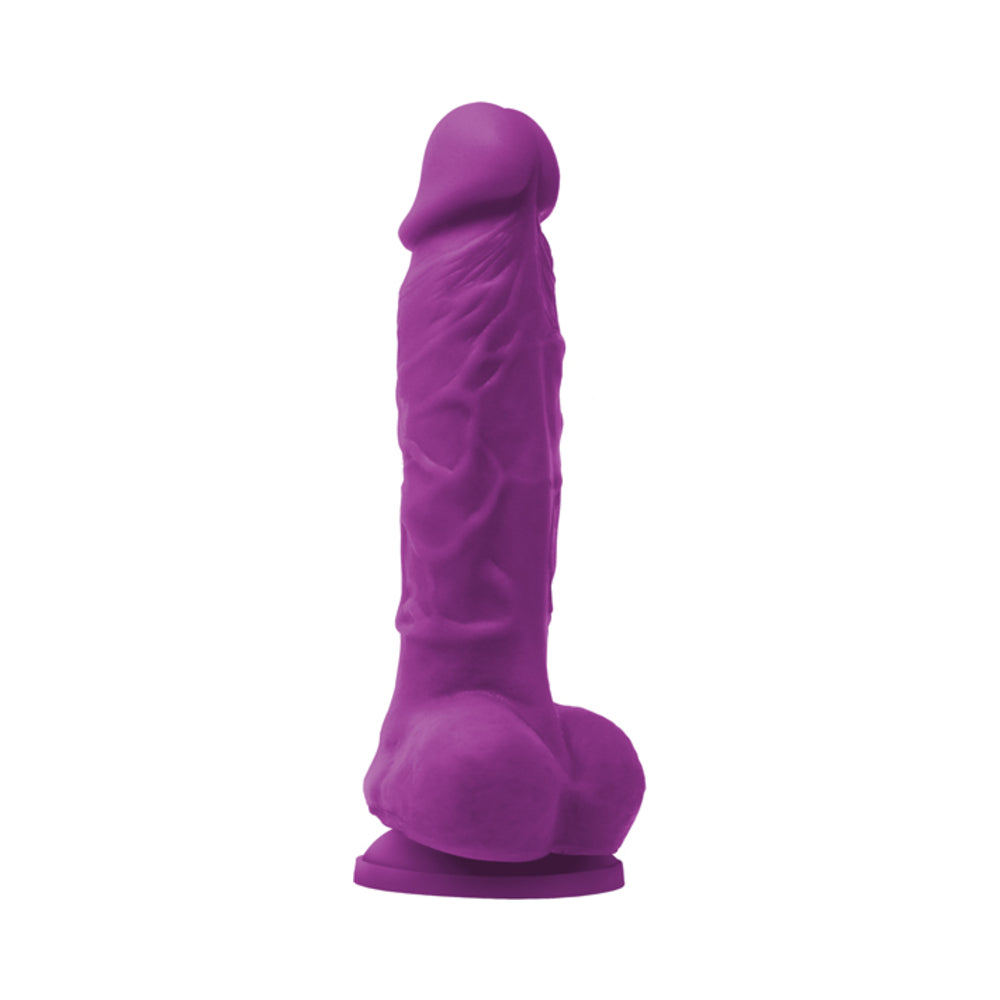 Colours Pleasures Vibrating 5" Dildo - Purple