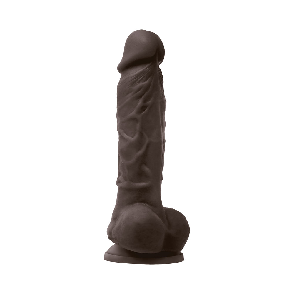 Colours Pleasures Vibrating 5" Dildo - Dark Brown