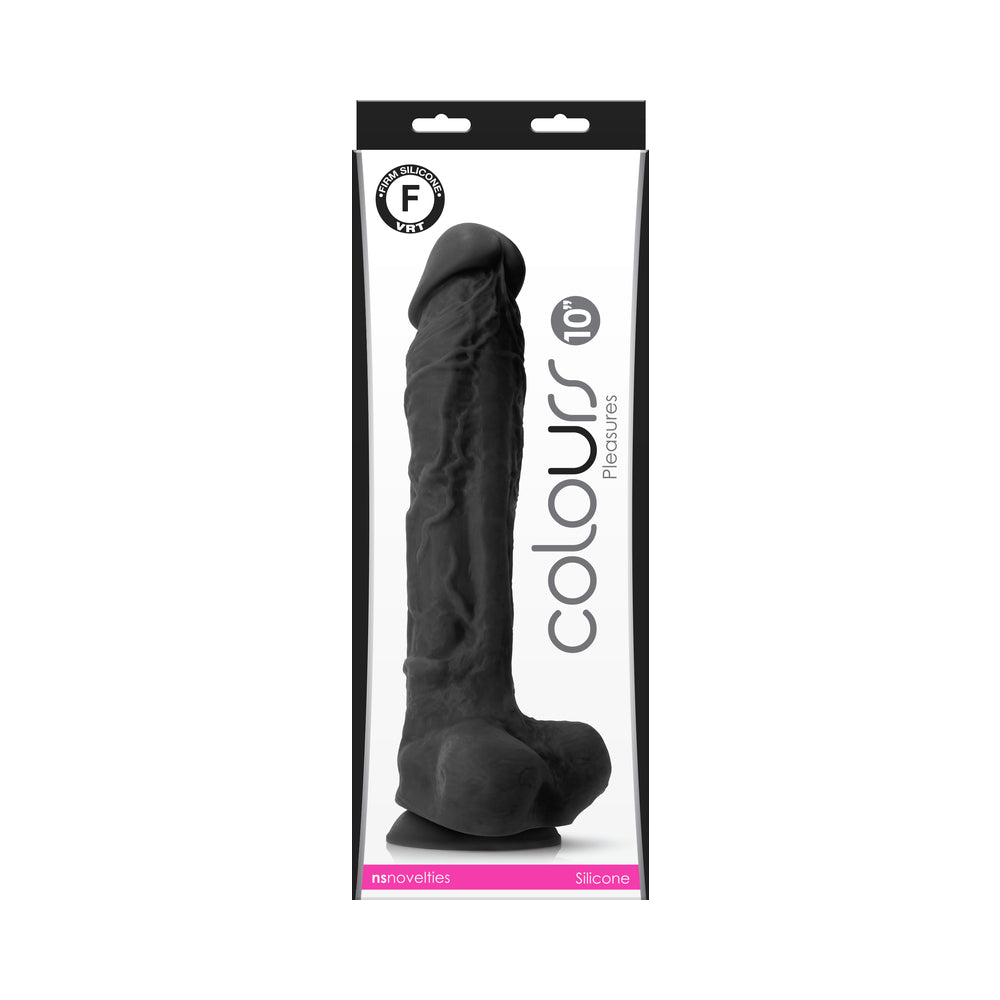 Colours Pleasures 10" Dildo - Black