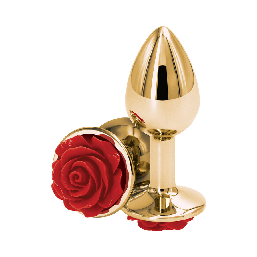 Rear Assets Rose Butt Plug - Small - Red