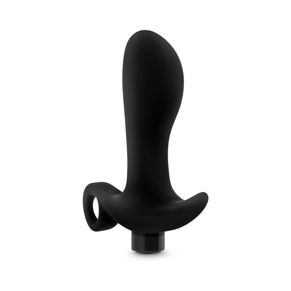 Anal Adventures Platinum Silicone Vibrating Prostate Massager 01 - Black