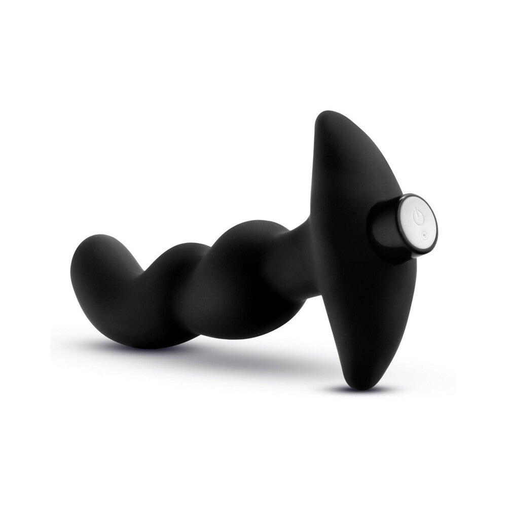 Anal Adventures Platinum Silicone Vibrating Prostate Massager 03 - Black