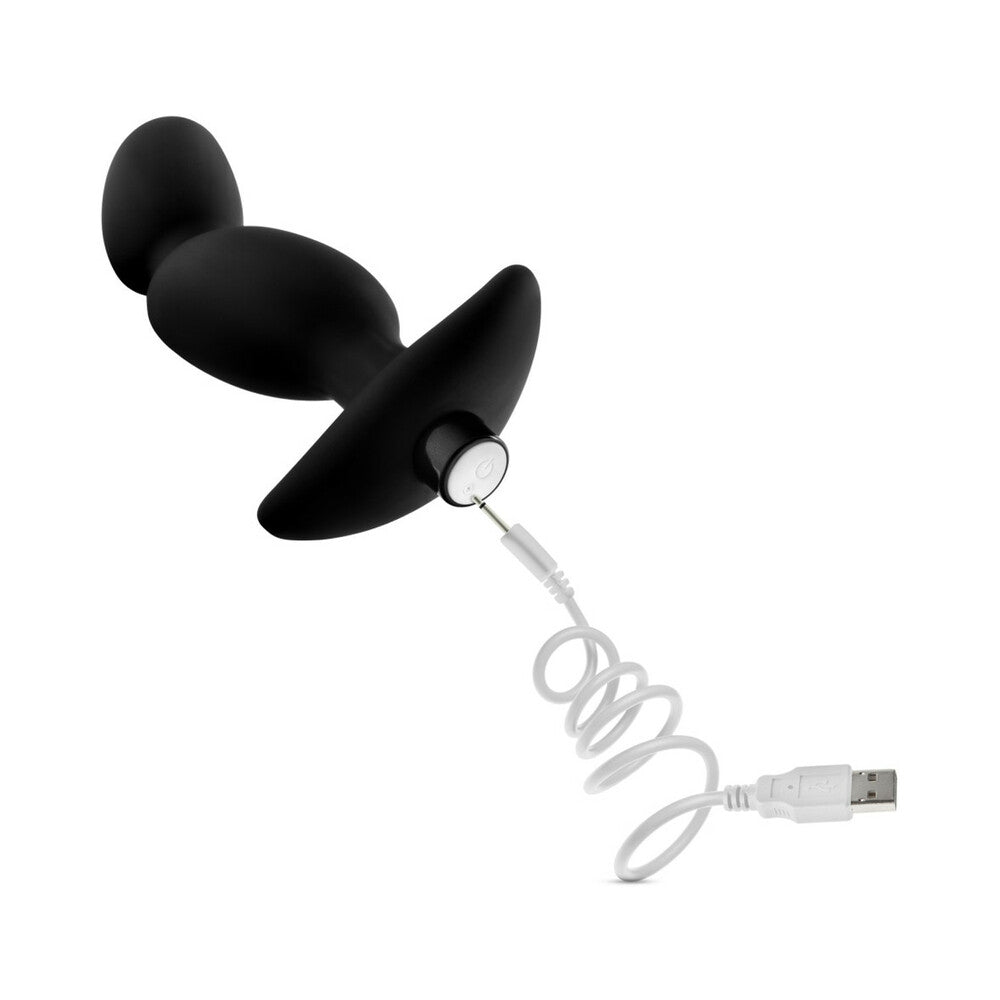Anal Adventures Platinum Silicone Vibrating Prostate Massager 04 - Black