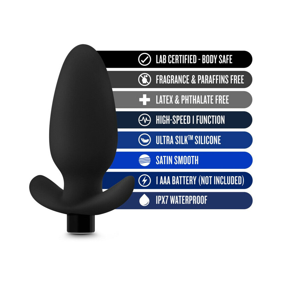 Anal Adventures Platinum Silicone Saddle Plug - Black