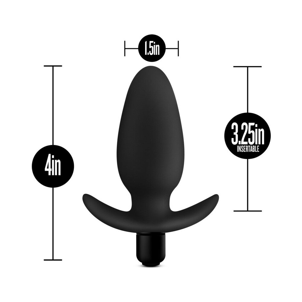 Anal Adventures Platinum Silicone Saddle Plug - Black